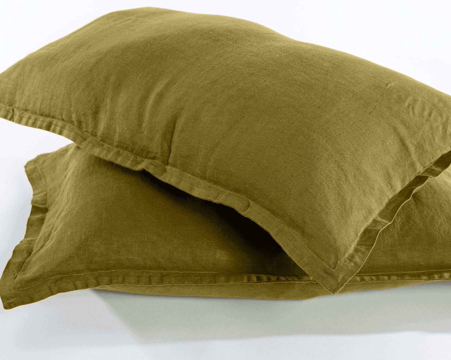 Taies d'oreiller en lin bio européen (2) | Couleurs unies