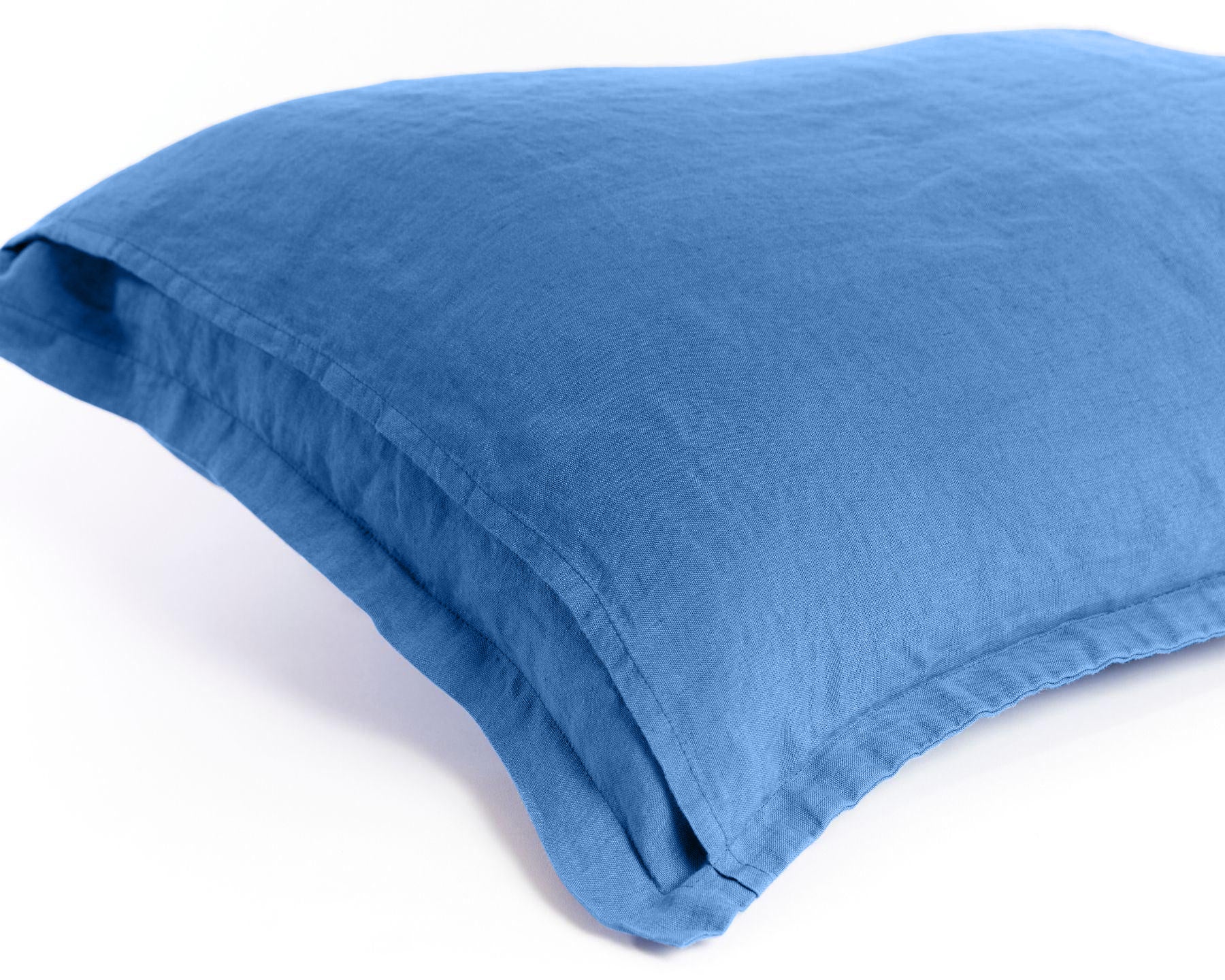 Light blue organic European flax linen pillowcases - Lyseblå (Hørblomst)