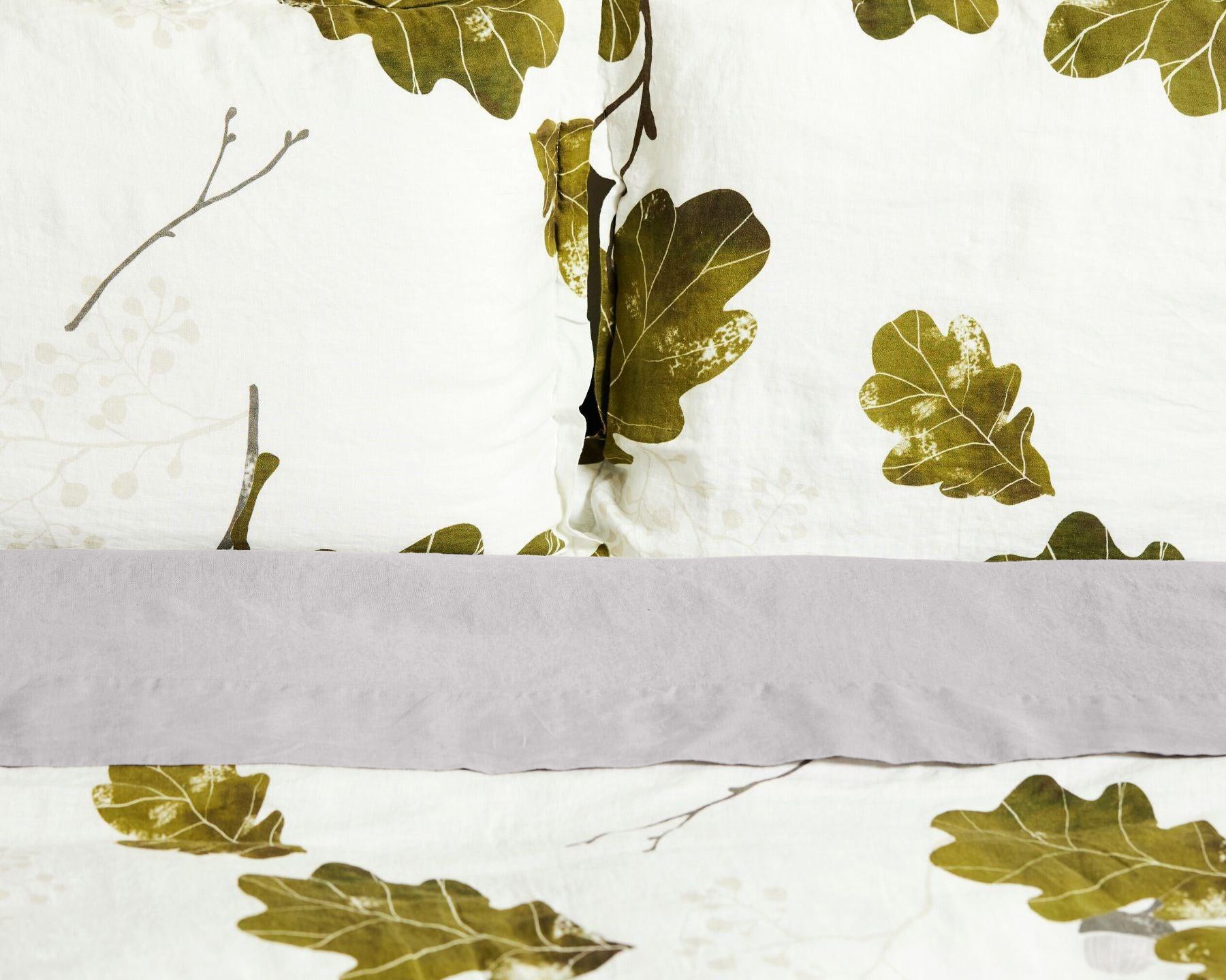 Organic linen top sheet from premium European flax. Light grey color.