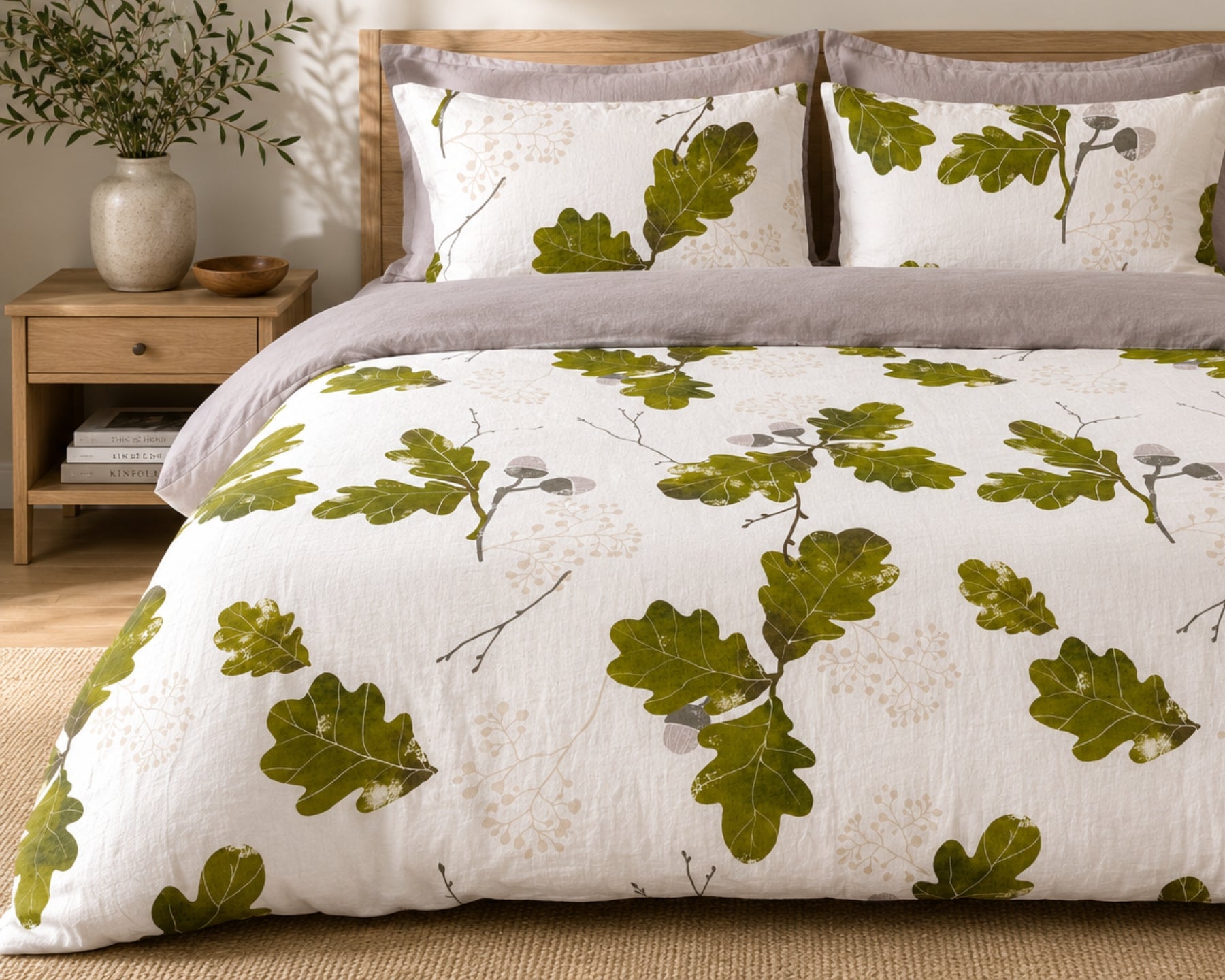 European Linen Duvet Cover Set | Agern Print