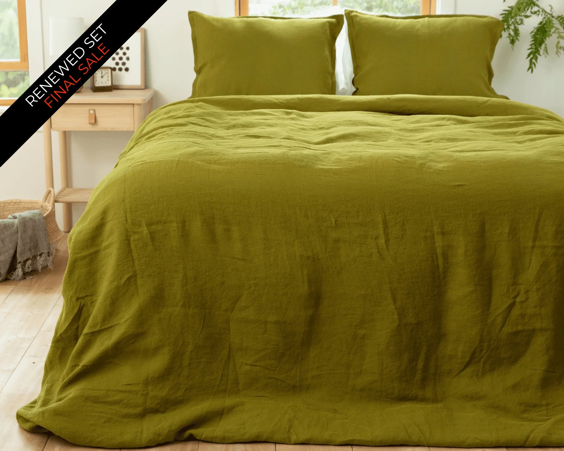 Organic European Linen Duvet Cover Sets | Solid Colors | Renewed