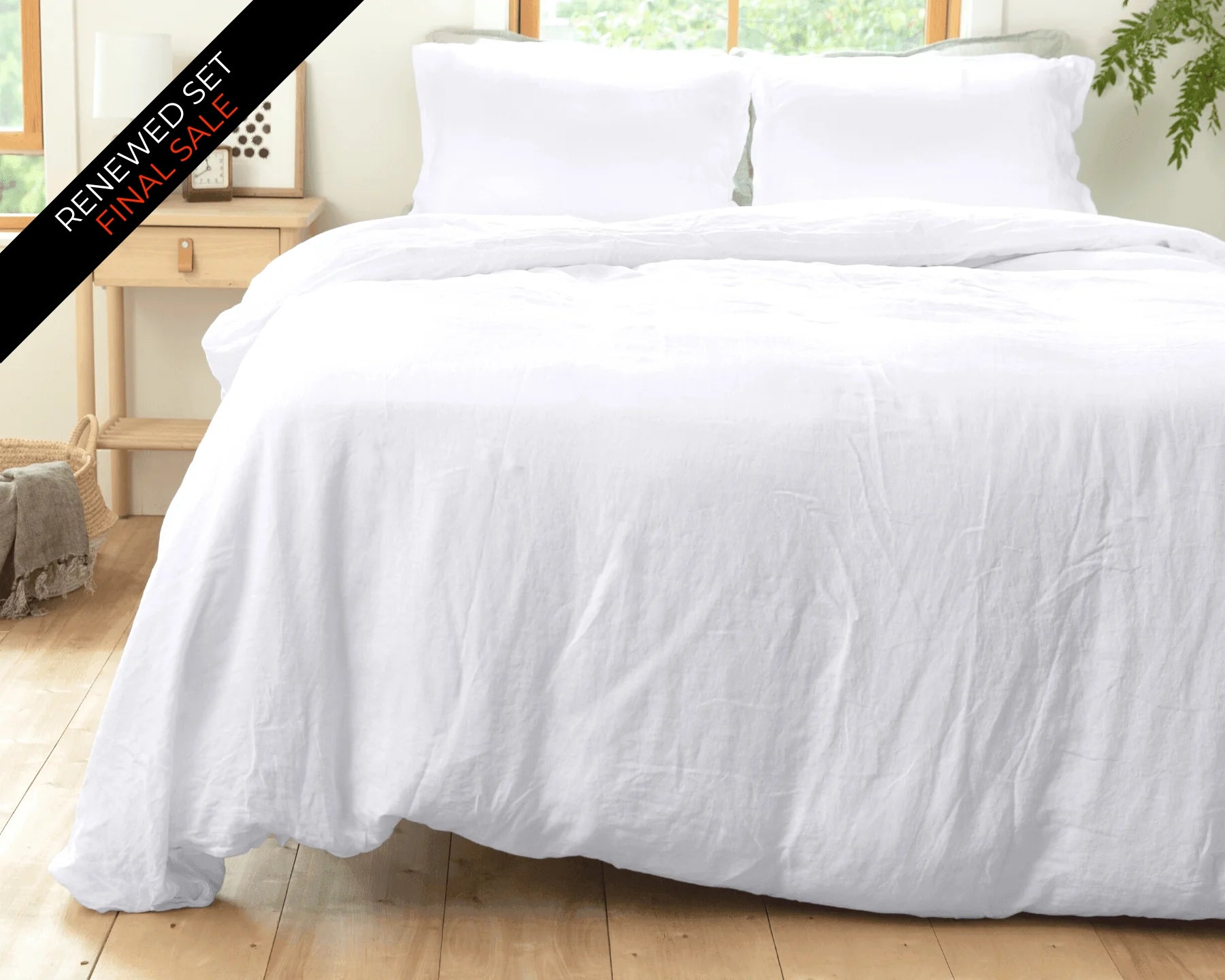 Organic European Linen Duvet Cover Sets | Solid Colors | Renewed