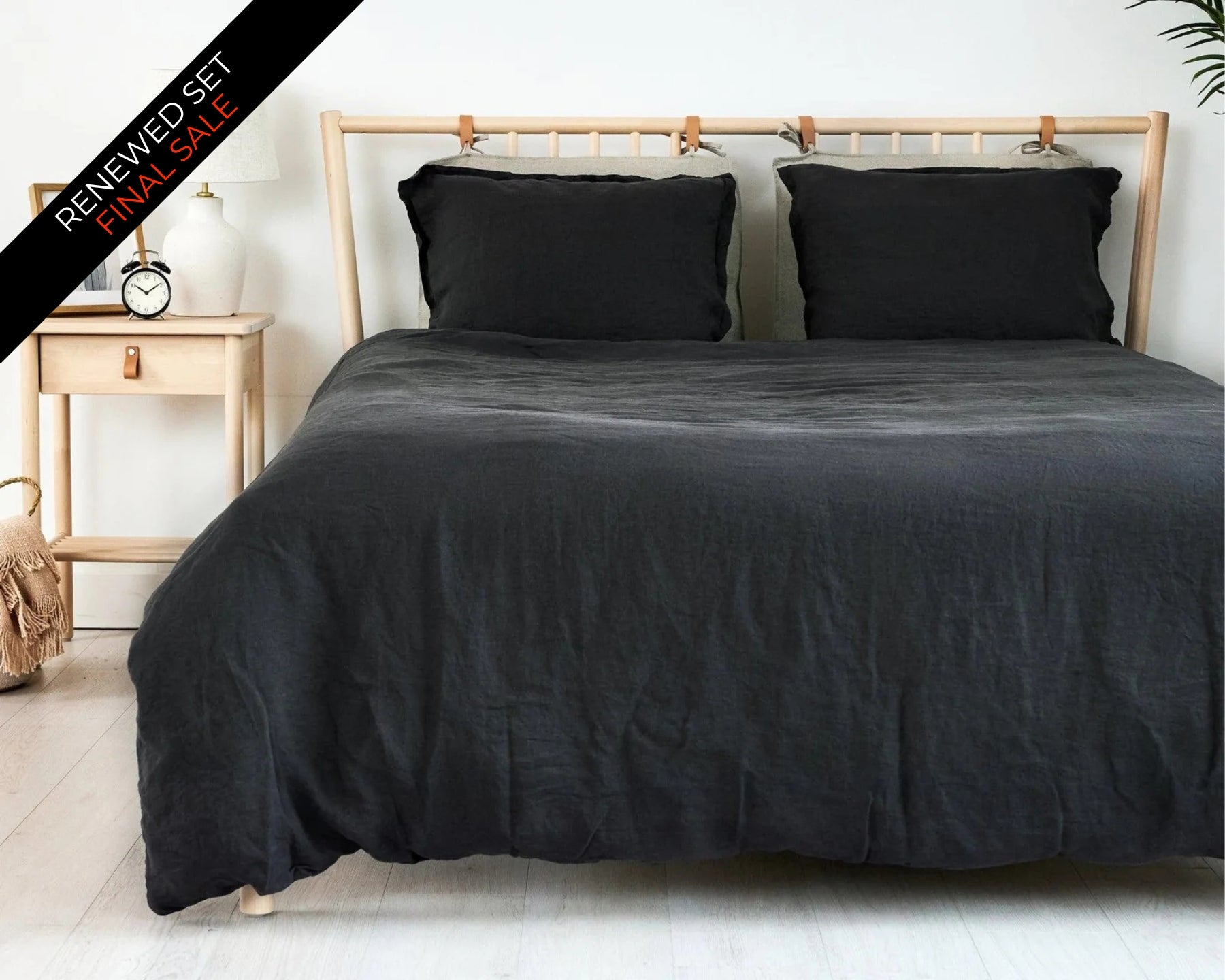 Organic European Linen Duvet Cover Sets | Solid Colors | Renewed