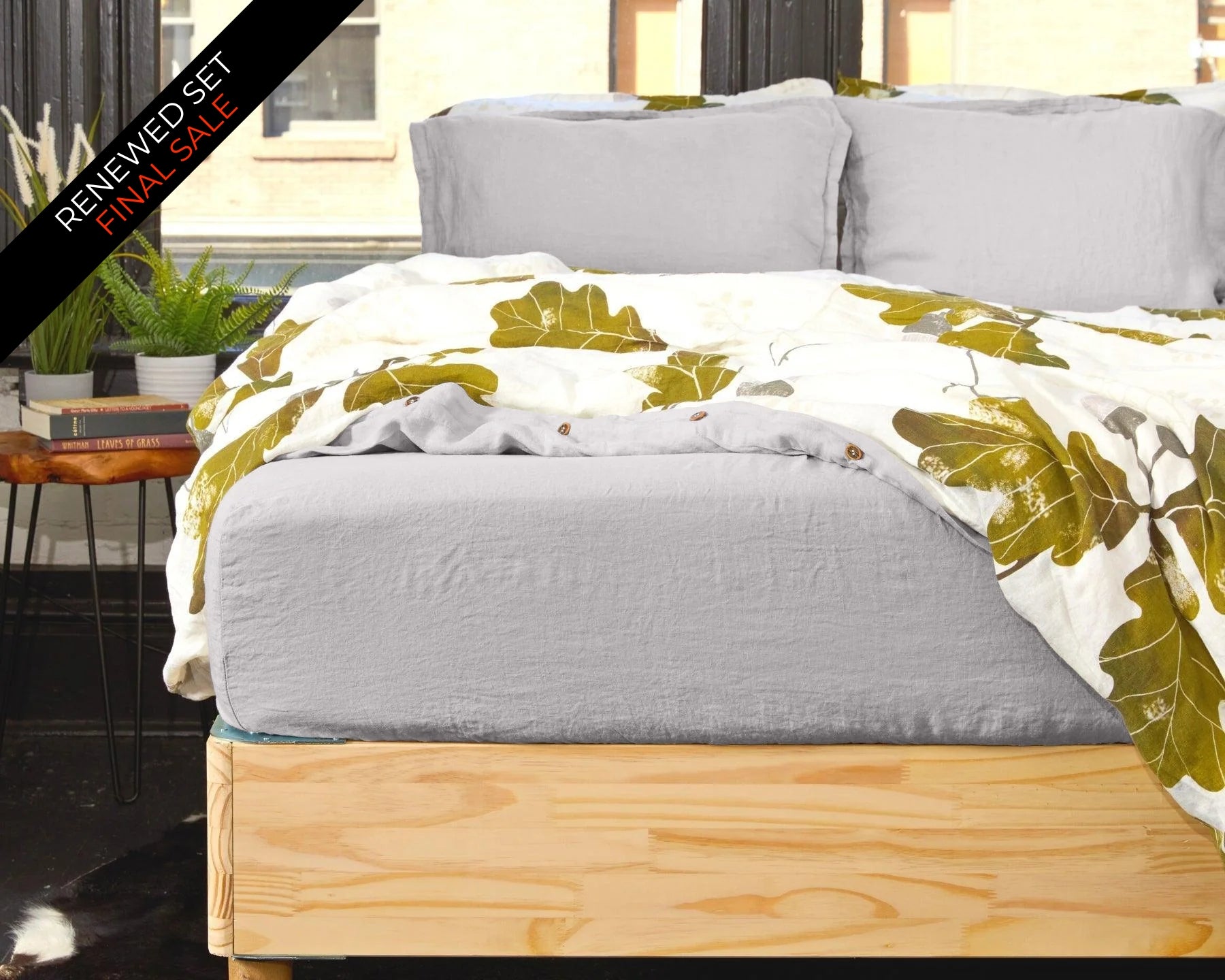 Organic European Linen Fitted Sheet | Renewed